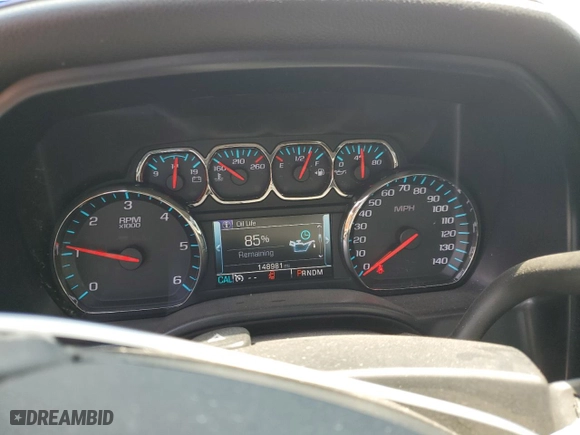 2015 Chevrolet Silverado 1500 LTZ with VIN 3GCPCSEC1FG139210, listed as a Copart auction lot 46145985 with 148,981 mi miles and Salvage Title. Bid and sale history available at carsss.com. Image 9.
