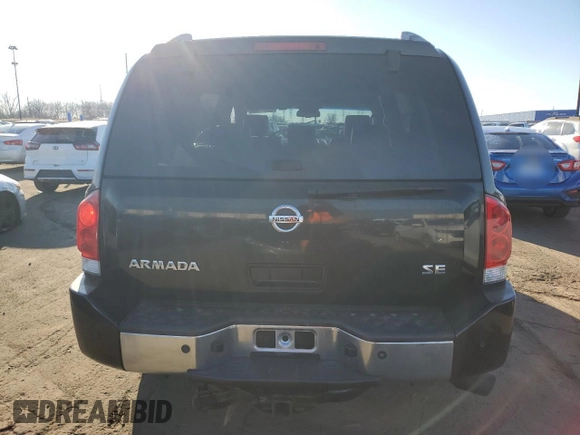 2006 Nissan Armada LE z VIN 5N1AA08B56N721476, wystawiony jako Copart lot #82567384 z przebiegiem 196 384 mil mil oraz Czysty tytuł • Clean title. Historia ofert i sprzedaży dostępna na DreamBid. Obrazek 6.