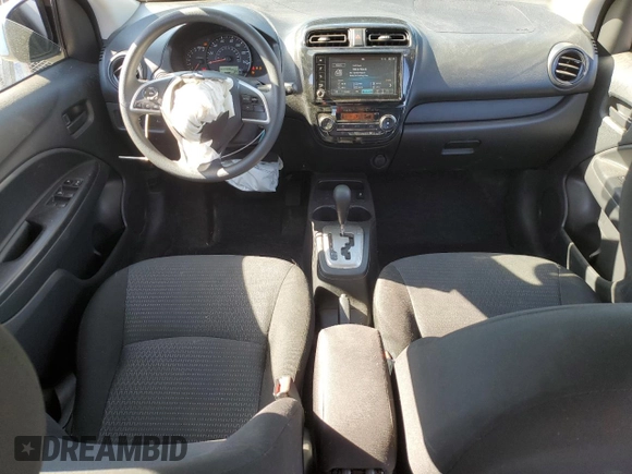 2024 Mitsubishi Mirage ES with VIN ML32FUFJXRHF12996, listed as a Copart auction lot 55492395 with 3,388 mi miles and Salvage title. Bid and sale history available at DreamBid. Image 8.