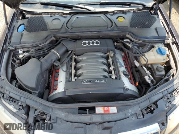 2005 Audi A8 with VIN WAUML44E75N002924, listed as a Copart auction lot 65384645 with Not provided miles and Salvage title. Bid and sale history available at DreamBid. Image 11.