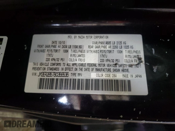 2011 Mazda CX-7 i Sport with VIN JM3ER2B57B0356536, listed as a Copart auction lot 48464065 with 149,411 mi miles and Salvage Title. Bid and sale history available at carsss.com. Image 13.