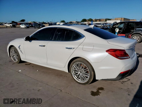 2020 Genesis G70 2.0T z VIN KMTG34LA1LU063284, wystawiony jako Copart lot #53615495 z przebiegiem 136 230 mil mil oraz Czysty tytuł • Clean title. Historia ofert i sprzedaży dostępna na DreamBid. Obrazek 2.