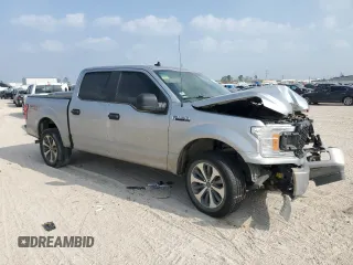 2020 Ford F-150 XL with VIN 1FTEW1EP7LKD38083, listed as a Copart auction lot 49109035 with 197,286 mi miles and Salvage Title. Bid and sale history available at carsss.com. Image 4.