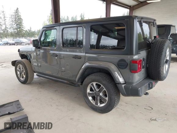 2019 Jeep Wrangler Unlimited Sahara with VIN 1C4HJXEN0KW540591, listed as a IAAI auction lot 42076235 with 41,016 mi miles and . Bid and sale history available at DreamBid. Image 3.