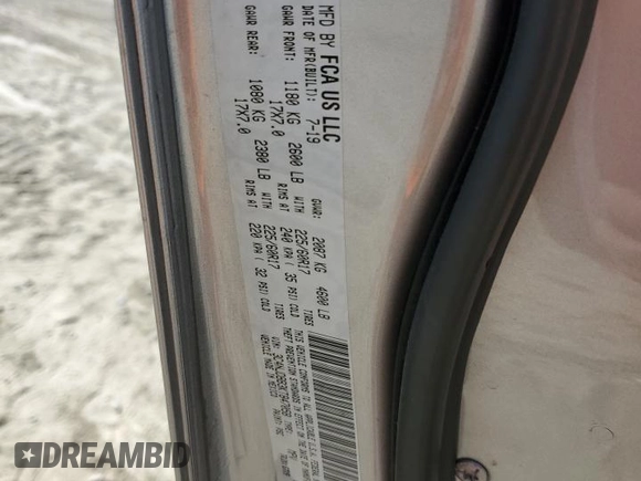 2019 Jeep Compass Latitude with VIN 3C4NJDBB3KT847058, listed as a Copart auction lot 60698065 with 90,687 mi miles and Salvage title. Bid and sale history available at DreamBid. Image 13.