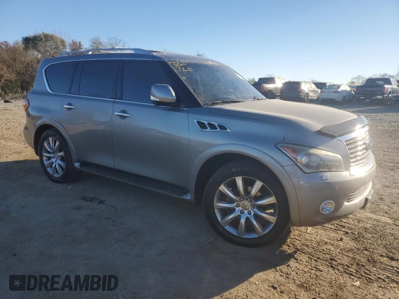 2013 Infiniti QX56 with VIN JN8AZ2NE5D9060498, listed as a Copart auction lot 79746904 with 134,387 mi miles and Salvage Title. Bid and sale history available at carsss.com. Image 4.