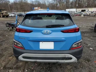 2022 Hyundai Kona SE with VIN KM8K22ABXNU786951, listed as a Copart auction lot 44271355 with 41,365 mi miles and Salvage Title. Bid and sale history available at carsss.com. Image 6.