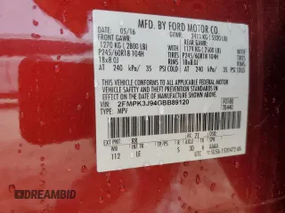 2016 Ford Edge SEL with VIN 2FMPK3J94GBB89120, listed as a Copart auction lot 49699065 with 61,104 mi miles and Clean Title. Bid and sale history available at carsss.com. Image 12.