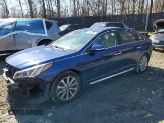 2017 Hyundai Sonata Sport with VIN 5NPE34AF2HH485764, listed as a Copart auction lot 47349095 with 124,403 mi miles and Salvage Title. Bid and sale history available at carsss.com. Image 1.
