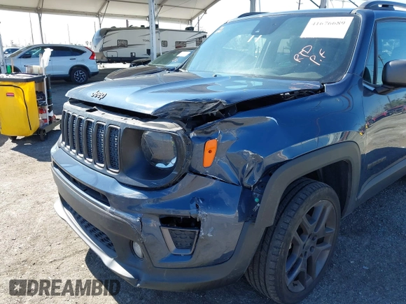 2021 Jeep Renegade Latitude with VIN ZACNJDBB1MPM98182, listed as a IAAI auction lot 41676689 with 53,731 mi miles and . Bid and sale history available at DreamBid. Image 6.