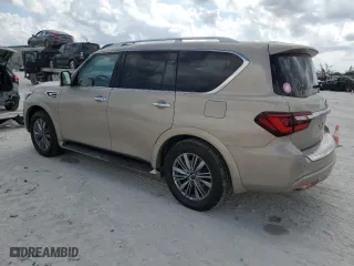 2020 Infiniti QX80 LUXE with VIN JN8AZ2NE0L9251521, listed as a Copart auction lot 44682925 with 46,986 mi miles and Salvage Title. Bid and sale history available at carsss.com. Image 2.