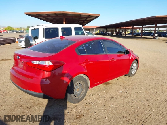 2016 Kia Forte LX with VIN KNAFK4A6XG5558849, listed as a IAAI auction lot 42115950 with 171,839 mi miles and . Bid and sale history available at carsss.com. Image 4.