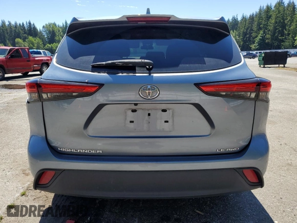 2021 Toyota Highlander L with VIN 5TDBZRBH5MS059988, listed as a Copart auction lot 59023485 with 96,215 mi miles and Salvage title. Bid and sale history available at DreamBid. Image 6.