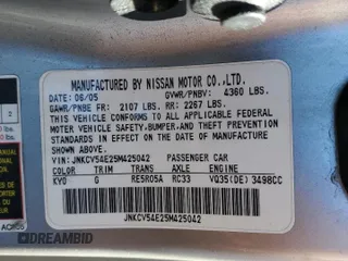 2005 Infiniti G35 Coupe with VIN JNKCV54E25M425042, listed as a Copart auction lot 80864094 with 153,801 mi miles and Salvage Title. Bid and sale history available at carsss.com. Image 12.