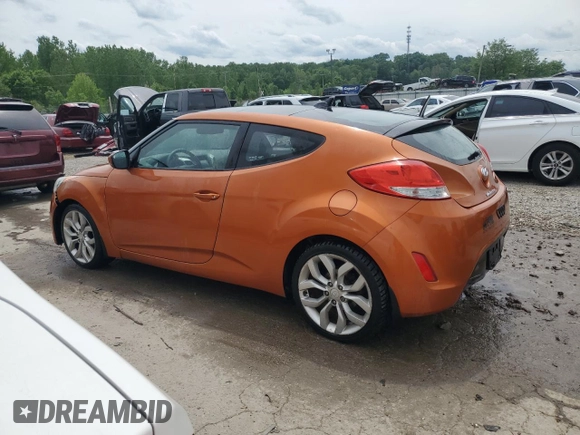 2013 Hyundai Veloster w/Black Int with VIN KMHTC6ADXDU121105, listed as a Copart auction lot 55171015 with 130,905 mi miles and Salvage title. Bid and sale history available at DreamBid. Image 2.