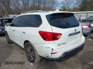 2020 Nissan Pathfinder S with VIN 5N1DR2AN4LC593664, listed as a IAAI auction lot 41589398 with 55,823 mi miles. Bid and sale history available at carsss.com. Image 3.