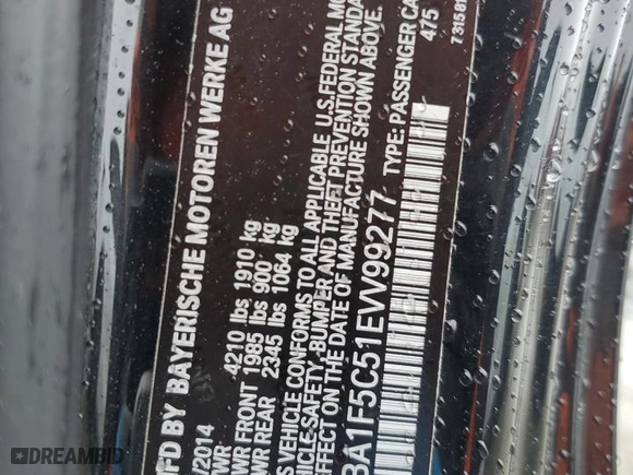 2014 BMW 2 Series 228i with VIN WBA1F5C51EVV99277, listed as a Copart auction lot 87306954 with 73,211 mi miles and Salvage Title. Bid and sale history available at carsss.com. Image 13.