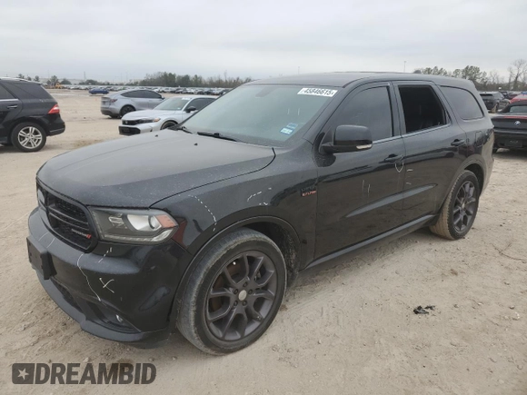 2015 Dodge Durango R/T with VIN 1C4SDJCTXFC245873, listed as a Copart auction lot 45846615 with 155,982 mi miles and Salvage title. Bid and sale history available at DreamBid. Image 1.