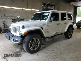 2019 Jeep Wrangler Unlimited Sahara z VIN 1C4HJXEG6KW590073, wystawiony jako Copart lot #66127345 z przebiegiem 53 566 mil mil oraz Szkoda całkowita • Salvage title. Historia ofert i sprzedaży dostępna na DreamBid. Obrazek 1.