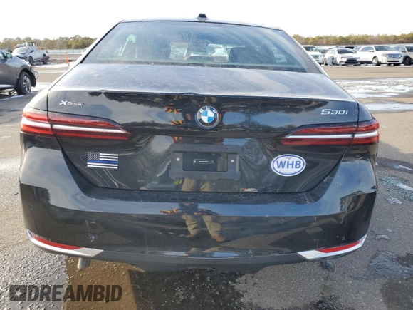 2024 BMW 5 Series 530i xDrive with VIN WBA53FJ01RCR49516, listed as a Copart auction lot 41687495 with 8,529 mi miles and Salvage Title. Bid and sale history available at carsss.com. Image 6.