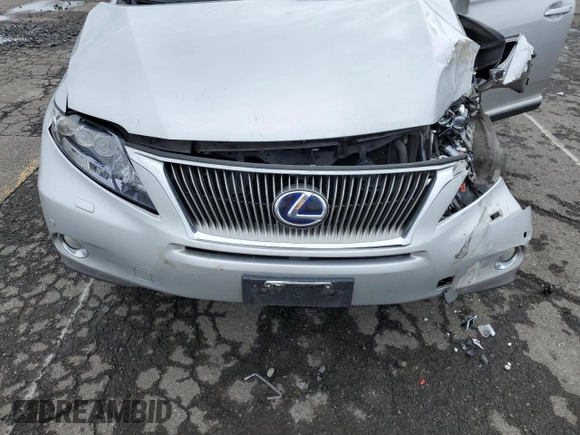 2010 Lexus RX 450h with VIN JTJBC1BA2A2022273, listed as a Copart auction lot 57465834 with 105,515 mi miles and Salvage Title. Bid and sale history available at DreamBid. Image 13.