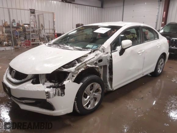 2015 Honda Civic LX with VIN 19XFB2F53FE281911, listed as a IAAI auction lot 41586638 with 200,966 mi miles and . Bid and sale history available at DreamBid. Image 2.