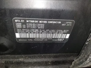 2015 Mitsubishi Lancer SE with VIN JA32V2FW6FU019508, listed as a IAAI auction lot 41633196 with 91,758 mi miles. Bid and sale history available at carsss.com. Image 9.