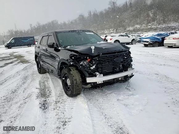 2021 Ford Police Interceptor Utility with VIN 1FM5K8AW3MNA04663, listed as a Copart auction lot 45514715 with 78,444 mi miles and Salvage Title. Bid and sale history available at carsss.com. Image 12.