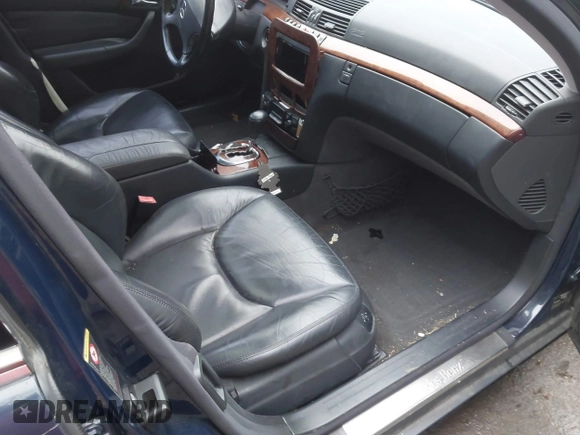 2001 Mercedes-Benz S-Class with VIN WDBNG75J31A212574, listed as a IAAI auction lot 41678906 with 109,716 mi miles. Bid and sale history available at carsss.com. Image 5.