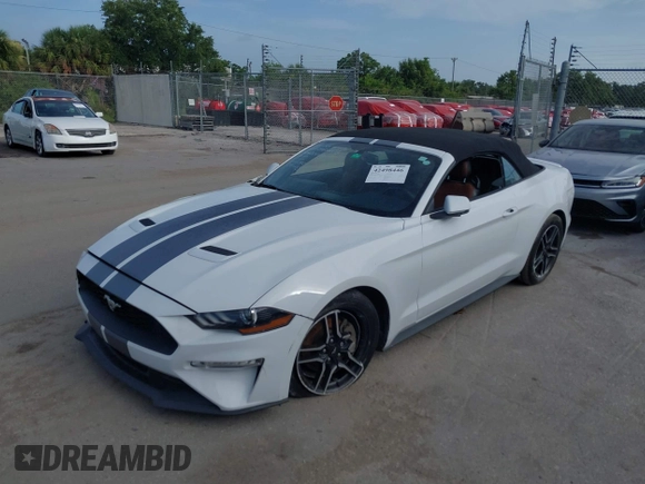 2018 Ford Mustang EcoBoost Premium with VIN 1FATP8UH4J5115153, listed as a IAAI auction lot 42498446 with 118,485 mi miles and . Bid and sale history available at DreamBid. Image 16.