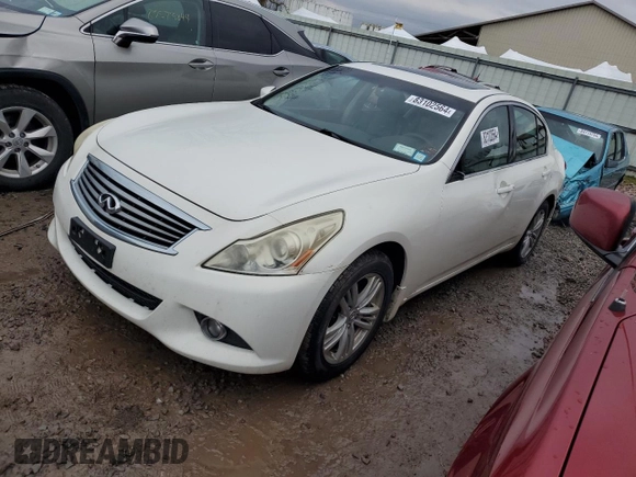 2011 Infiniti G25 x with VIN JN1DV6ARXBM451521, listed as a Copart auction lot 83102564 with 221,298 mi miles and Salvage Title. Bid and sale history available at DreamBid. Image 1.