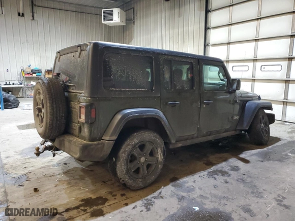 2020 Jeep Wrangler Unlimited Sport S with VIN 1C4HJXDNXLW291607, listed as a Copart auction lot 43440035 with 53,874 mi miles and Salvage Title. Bid and sale history available at carsss.com. Image 3.