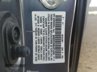 2019 Honda Civic Sport with VIN 19XFC2F88KE033848, listed as a Copart auction lot 53356735 with 78,274 mi miles and Salvage title. Bid and sale history available at DreamBid. Image 15.