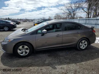 2013 Honda Civic Sdn LX with VIN 2HGFB2F40DH008726, listed as a Copart auction lot 52205165 with 310,718 mi miles and Salvage Title. Bid and sale history available at carsss.com. Image 1.