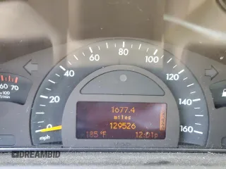 2003 Mercedes-Benz C 320 with VIN WDBRF64JX3F398183, listed as a Copart auction lot 73837514 with 129,526 mi miles and Salvage Title. Bid and sale history available at DreamBid. Image 9.