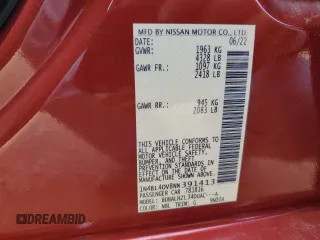 2022 Nissan Altima 2.5 SV with VIN 1N4BL4DV8NN391413, listed as a Copart auction lot 83347234 with 39,935 mi miles and Salvage Title. Bid and sale history available at carsss.com. Image 13.