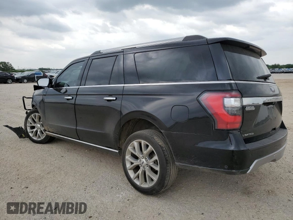 2018 Ford Expedition Max Limited z VIN 1FMJK1KT9JEA60967, wystawiony jako Copart lot #55322175 z przebiegiem 108 734 mil mil oraz Szkoda całkowita • Salvage title. Historia ofert i sprzedaży dostępna na DreamBid. Obrazek 2.