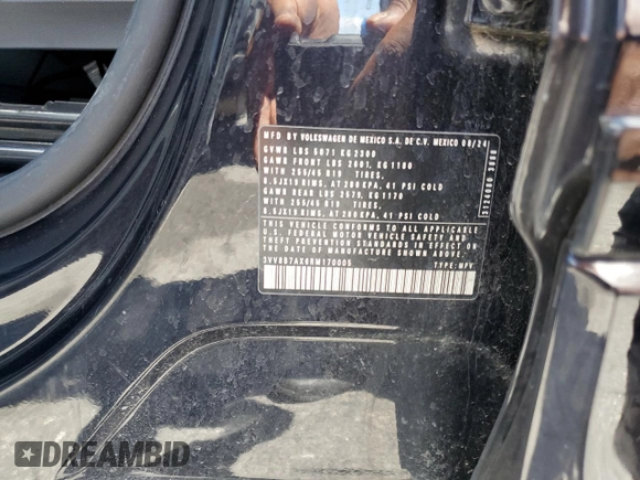 2024 Volkswagen Tiguan SE R-Line Black с VIN 3VV8B7AX6RM170005, выставлен на аукционе Copart как лот 55438145 с пробегом 14 149 миль миль и Списание • Salvage title. История ставок и продаж доступна на DreamBid. Изображение 13.