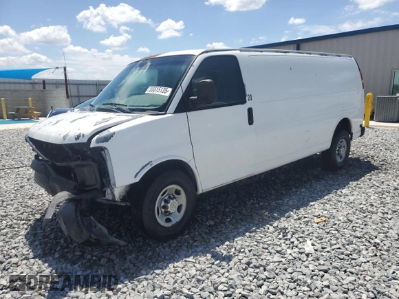 2011 Chevrolet Express Cargo with VIN 1GCWGGCA1B1130496, listed as a Copart auction lot 55515135 with 212,589 mi miles and Salvage title. Bid and sale history available at DreamBid. Image 1.