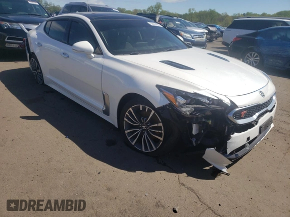 2018 Kia Stinger Premium with VIN KNAE25LA2J6026466, listed as a Copart auction lot 55504895 with 96,032 mi miles and Salvage Title. Bid and sale history available at DreamBid. Image 4.