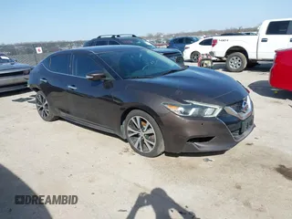 2016 Nissan Maxima Platinum with VIN 1N4AA6AP2GC385723, listed as a IAAI auction lot 41753328 with 162,845 mi miles and . Bid and sale history available at DreamBid. Image 1.