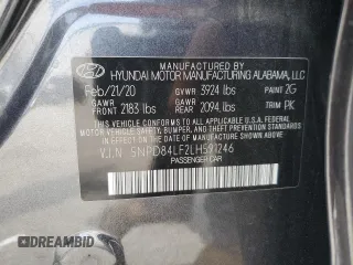 2020 Hyundai Elantra Value Edition z VIN 5NPD84LF2LH591246, wystawiony jako Copart lot #54970895 z przebiegiem 29 244 mil mil oraz Szkoda całkowita • Salvage title. Historia ofert i sprzedaży dostępna na DreamBid. Obrazek 12.