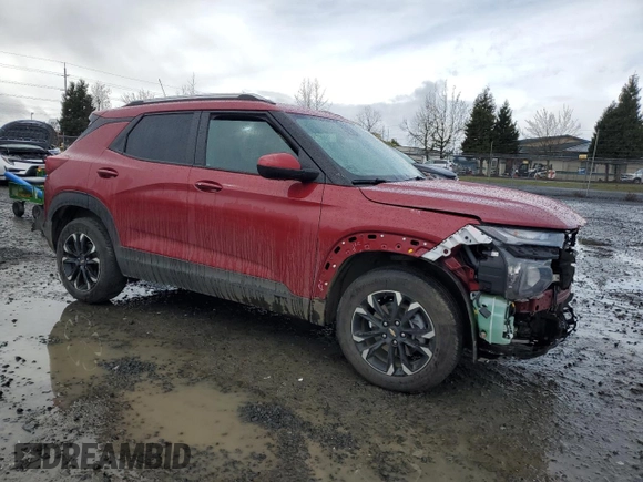 2021 Chevrolet TrailBlazer LT with VIN KL79MRSL9MB033643, listed as a Copart auction lot 48976015 with 28,232 mi miles and Salvage Title. Bid and sale history available at DreamBid. Image 4.