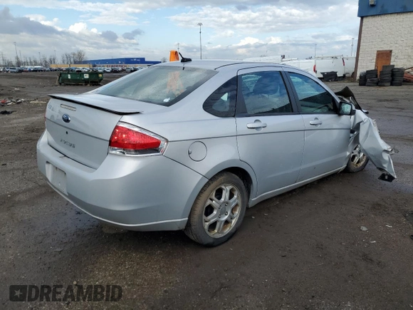 2008 Ford Focus SE with VIN 1FAHP35N18W272107, listed as a Copart auction lot 53861905 with 264,684 mi miles and Salvage Title. Bid and sale history available at DreamBid. Image 3.
