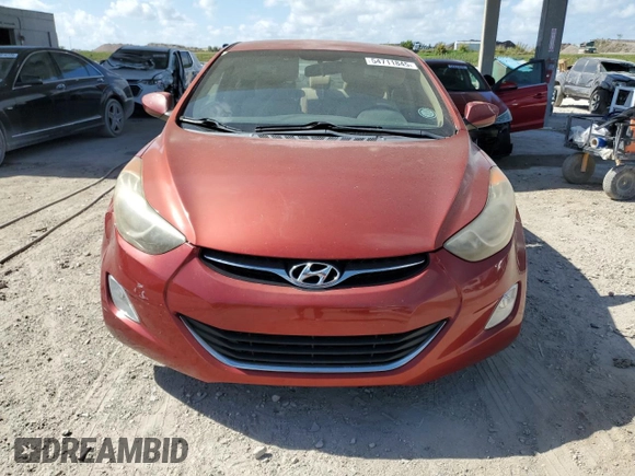 2013 Hyundai Elantra Limited with VIN KMHDH4AE4DU740611, listed as a Copart auction lot 54711845 with 95,408 mi miles and Salvage Title. Bid and sale history available at DreamBid. Image 5.