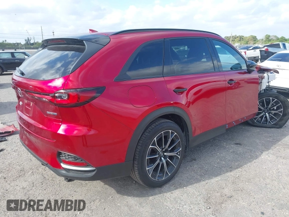 2025 Mazda CX-70 Premium Plus with VIN JM3KJEHA4S1112319, listed as a IAAI auction lot 41908798 with 7,712 mi miles and . Bid and sale history available at DreamBid. Image 4.