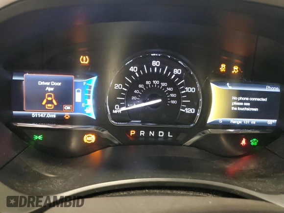 2017 Lincoln MKZ Hybrid Premiere with VIN 3LN6L5KUXHR664795, listed as a Copart auction lot 47325875 with 51,147 mi miles and Salvage Title. Bid and sale history available at carsss.com. Image 9.