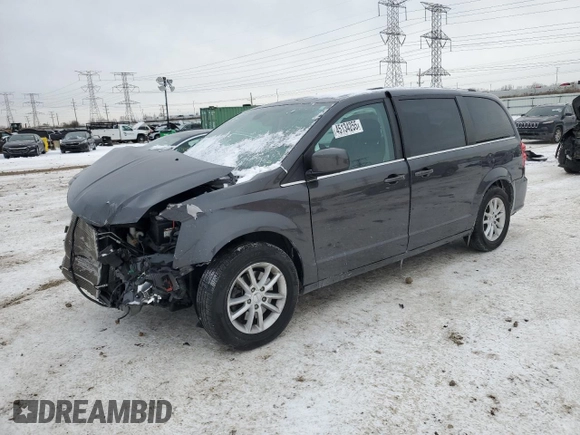 2019 Dodge Grand Caravan SXT with VIN 2C4RDGCG2KR580583, listed as a Copart auction lot 45134255 with 83,746 mi miles and Salvage Title. Bid and sale history available at DreamBid. Image 1.