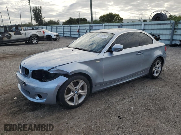 2013 BMW 1 Series 128i with VIN WBAUP7C51DVP24833, listed as a Copart auction lot 79631604 with 36,098 mi miles and Non Repairable. Bid and sale history available at carsss.com. Image 1.