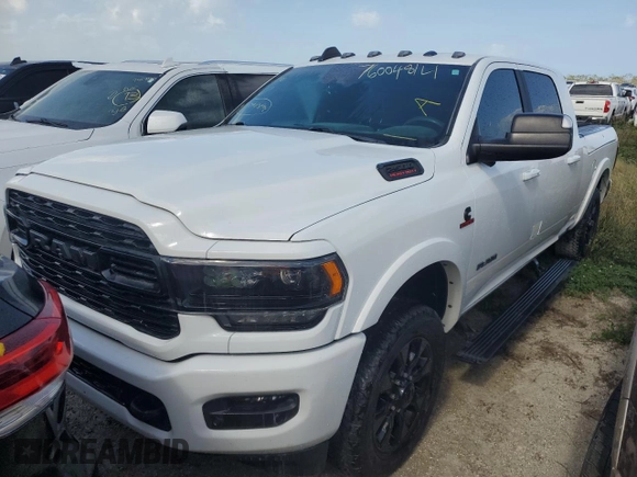 2022 Ram 2500 Limited with VIN 3C6UR5TL3NG162080, listed as a Copart auction lot 76004814 with 42,137 mi miles and Salvage title. Bid and sale history available at DreamBid. Image 1.
